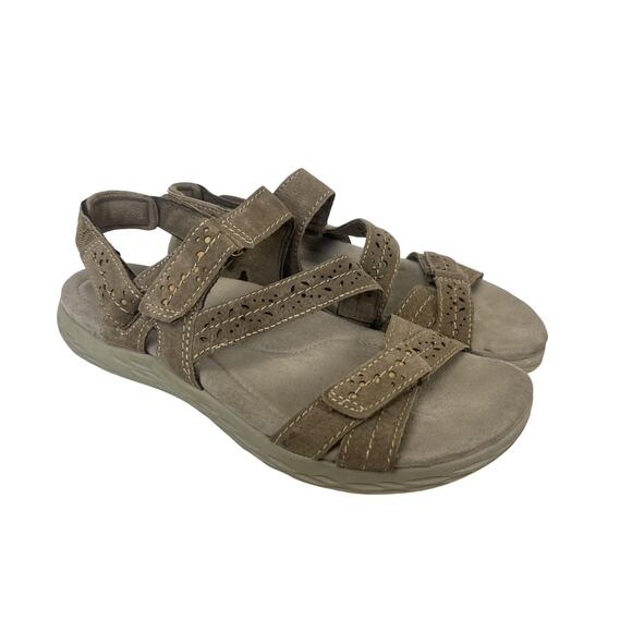 Earth Origins Shoes - Earth Origins Sandal Women 9 Brown Suede Leather Strappy Westfield Wendy Granola